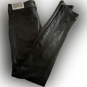 Chico’s Knit Faux Suede Pant Fashion Black - Ultimate Fit Jegging - Sz 000